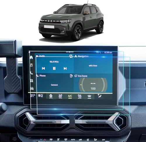 BIXUAN 10.1 Inch Compatible with Dacia Duster 3 2024 2025 Navigation Protective Film GPS Car Transparent Screen Protector Nano Film Accessories [Pack of 2]