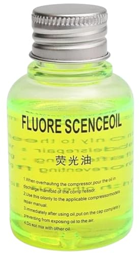 ZoraYorce Rilevatore di perdite di olio fluorescente, 60 ml, climatizzatore auto, colorante ad olio fluorescente, luce UV, rilevazione di perdite, strumento di riparazione del condizionatore d'aria
