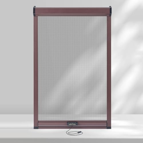 Retractable Insect Screen for Windows, Heavy-Duty Aluminium Alloy Frame, Fly and Mosquito Protection Roller Blind