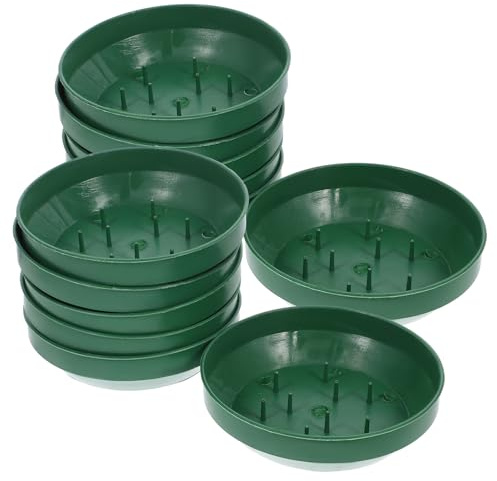 Zerodeko 25 Bandejas Base Redondas de Plástico para Arreglos de Flores, Cuencos Reutilizables para Centros de Mesa en Bodas, Fiestas y Decoraciones Navideñas, Bandejas Resistentes