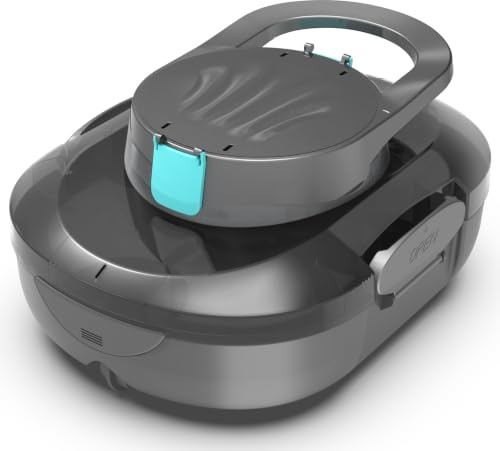 BRINBO S1PRO 2026 Upgrade Poolroboter mit 120 Min Automatisch Reinigungszeit, Poolsauger Akku mit Dual-Motoren, 2,5H Ladezeit, Leichter Poolreiniger für Oberirdische Pools bis 100 m², Grau&Blau