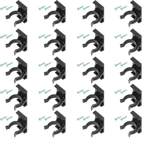 Pinces de Plinthe de Cuisine, Lot de 20 Clips pour Plinthes avec 40 Vis, Support Pieds de Cuisines de 27 à 33 mm, Attaches de Fixation Robustes en ABS pour Meubles et Bas d'Armoires