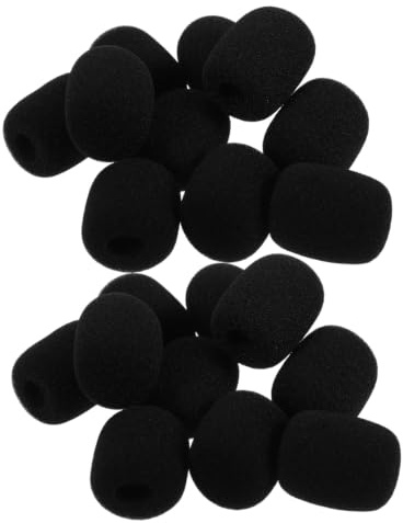 Uonlytech 10 St Foam Microphone Covers Replacement For Headset Mic Windproof Noise Reduction Snug Fit For Outdoor Recording And Streaming