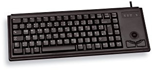 CHERRY G84-4400, Clavier Compact avec Trackball, Disposition UK (QWERTY), Filaire (Connexion PS/2), 2 Touches Souris, Switchs Mécaniques ML, Noir