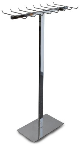 GERSO Design Gürtelständer verchromt mit 16 Haken 140cm