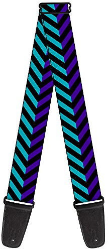 buckle-down gs-w35563 chevron3 Split türkis/lila/schwarz Gitarrengurt