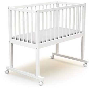 AT4 - Culla bambini ESSENTIEL legno - Bianco - 40 x 80-86 x 45 x 80 cm