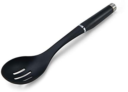 KitchenAid KO004OHOBA Gourmet Nylon Slotted Spoon,Matte Black