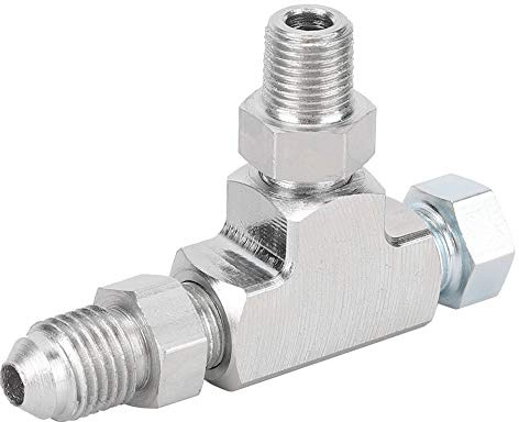 Gorgeri Adapter Fitting Tee 3-Wege 1/8 NPT zu 4AN & Steckerblock ?ldrucksensor - Tee-Adapter, 3-Wege-Adapter, Anschluss-T Adapter
