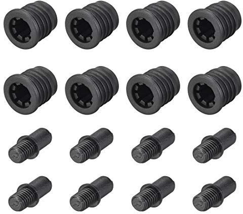 sourcing map 8 Paar Lautsprecher Kit Führungen für Kleine Stifte 19.5 mm Schwarz Durchmesser 5.6mm