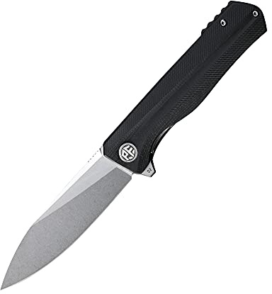Petrified fish PF818 Klappmesser, 3.54 D2 Satin Klinge G10 Griff, Mit Kugellager EDC Taschenmesser (Black Stonewashed)
