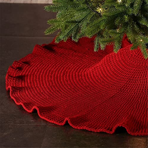 Mateju Weihnachtsbaum Rock Weihnachtsbaumdecke Rund Decke Groß Christbaumdecke Christbaumständer Teppich Baumdecke Weihnachtsbaum Deko für Weihnachten Neujahr Party Dekoration (Fuchsie,48 Zoll/122CM)