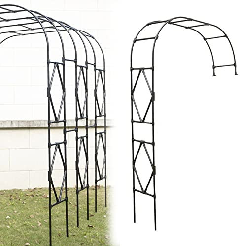 Metall Rosenbogen Halbbogen 120, 150, 180, 210, 240, 280cm Gartenbogen, Wandmontage halbrund Bogen Rosengestell, Pergola, Spalier, Stabil (Größe : 180X240cm(70.9X94.5in))