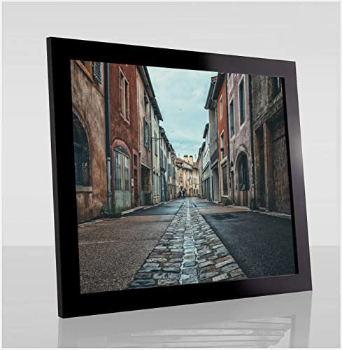 Orion Deluxe Bilderrahmen Posterrahmen 98x37 cm Puzzlerahmen Schwarz Hochglanz Kunstglas Klar Hintergrund Weiss