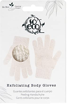 So Eco Exfoliating Gloves - Textured Mitts for Smoother Skin, Reducing Acne & Ingrown Hairs, Made from Recycled Polyester Blend, Vegan & Cruelty-Free