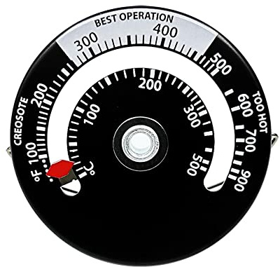 VOANZO Magnetisches Holzbrenner-Thermometer für Herdflächen und Rauchrohr