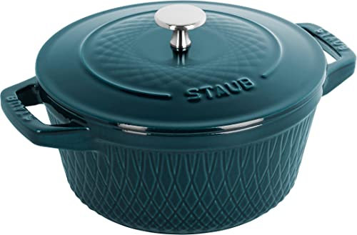 staub ストウブ 「 ツイストココット ラウンド ラメール 20cm ニッケルノブ仕様 」 大きい 両手 鋳物 ホーロー鍋 IH対応 【シリアルナンバー付き日本正規販売品】 Twist cocotte Z1023-189