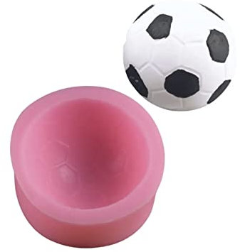 TTOA Fußball-Silikonform für Fondant, Halbfußball, Zuckerpaste, Silikonform - Silikon - Fußball - Zufällig - Form