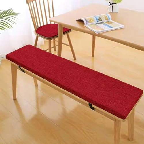 Tielag Bankauflage Stuhlkissen, Sitzkissen für Bank, Waschbare Bankkissen Sitzauflage, Abnehmbarem Bankpolster Auflage für Gartenbank Schaukel, Terrasse, Esstisch, 160×45×5cm