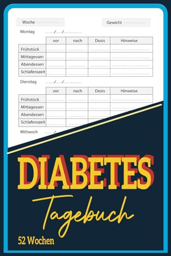 Diabetes Tagebuch: Tägliches Diabetes-Logbuch / Diabetes-Buch