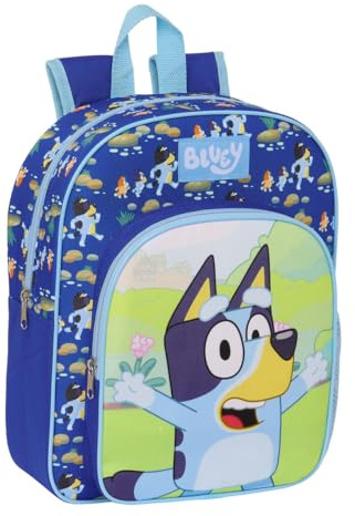 Bluey Mochila Escolar Azul Marino 28 x 34 x 10 cm