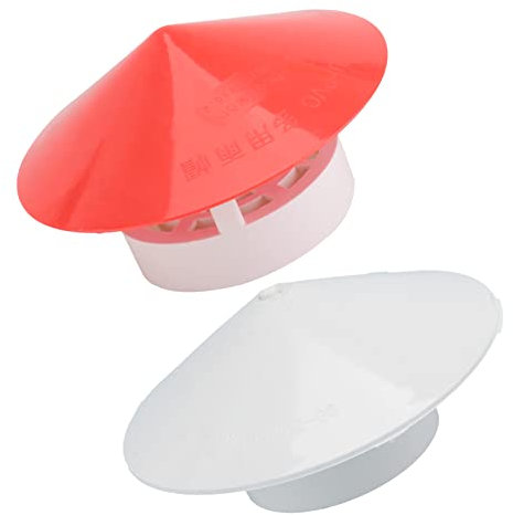 PRETYZOOM Wetterfeste Schornsteinabdeckung aus Pvc 2 Stück mit Schneller Entwässerung Winddicht und Schneefest für Kamin und Hausdekoration