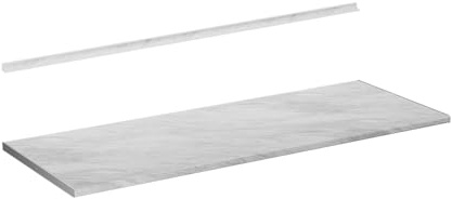 Vicco Plan de Travail Cuisine R-Line, Blanc/marbre, 160cm, adapté au Montage sur des Meubles Bas et des Plans de Travail