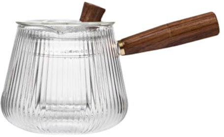 PRETYZOOM Théière en Verre Transparente Design Simple et Finition Soignée, pour Usage Domestique avec Infuseur pour Thé