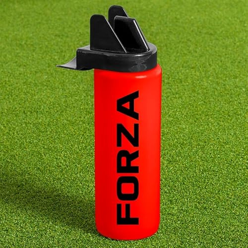 FORZA 1L Team Hygiene Water Bottles | BPA Free Sports Water Bottles with Contactless Nozzle - Ideal for Sports Teams (Red, Pack of 1)