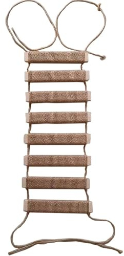 Cat Climbing Frame Outdoor Cat Tree Wall Climbing Bridge Climbing Rope Ladder for Cat Pets Climbing Frame for Wall Cat Wall Furniture Hemp Rope 20 Inch Ladder