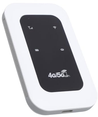 Módem 4G USB Portátil, 300Mbps de Punto de Acceso Móvil Desbloqueado con Ranura de Tarjeta SIM, Admite 10 Dispositivos, Batería Recargable de 2100 MAh