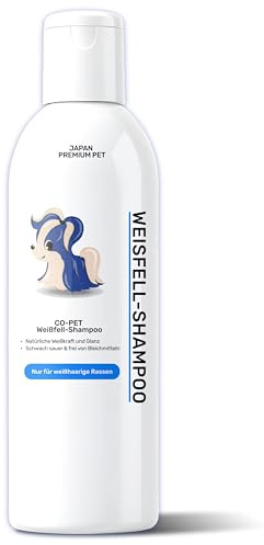 Japan Premium Pet Hundeshampoo für weißes Fell bei Katzen & Hunden | Aufhellendes Shampoo | Sanftes Pflege | Hundeshampoo Sensitiv für Empfindliche Haut | 300 ml