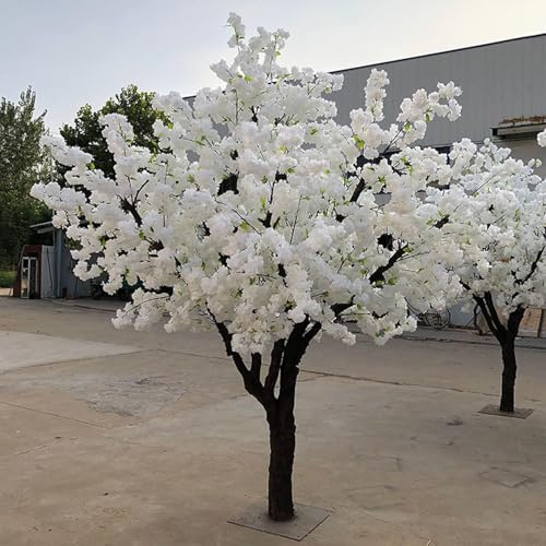 2.5 * 2m/98 * 78in,Cerisier Japonais Artificiel Blanc, Cerisier Artificiel en Fleurs - Fait à la Main - pour Intérieur et Extérieur, pour Maison, Bureau, Fête, Mariage