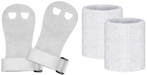 Ssguopte 2 Paare Gymnastik Armbänder für Kinder, schweißweckende atmungsaktive Gymnastik Griffe für Palmschutz und Handgelenksunterstützung, Training und Übungszubehör, s