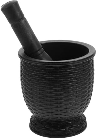ULTECHNOVO Pilon à Ail Ménager en Plastique Léger, Mortier Compact pour Écraser Ail et Épices, Ergonomique et Facile à Utiliser, Accessoire Cuisine Domestique Pratique