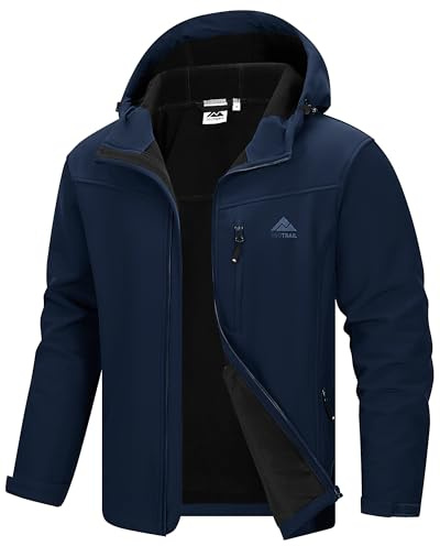 360TRAIL Softshelljacke Herren Wasserdicht Übergangsjacke Atmungsaktive Regenjacke Outdoorjacke Wanderjacke Funktionsjacke mit kapuze