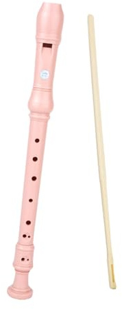 Sxhlseller Flûte à Bec Soprano 8 Trous, Son Professionnel, Résine ABS, doigté B, clé C, Enregistreur pour Musiciens en Déplacement, Performances, Bâton de Nettoyage Inclus (Pink)