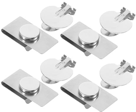 LRXIYODE 4paare Krawattenhalter Magnetisch Unsichtbare Krawattenklammern für Herren Krawattenhalter mit Magneten Klammer gegen Falten für Geschäftstreffen und Formelle Anlässe