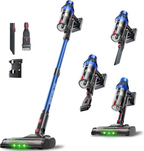 UNINELL Cordless Vacuum Cleaner 45Kpa/500W/55min,Stick vacuum cleaner | Vacuum cleaner for home,500W,55min runtime,self-standing,cordless vacuum,wall-mounted for carpets,floors,pet hair