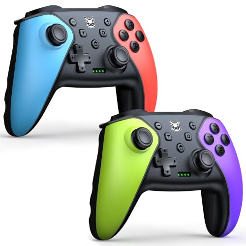 HELLCOOL 2x Wireless Pro Controller for Nintendo Switch 2/1 / Lite/OLED, Programmable Back Buttons, Macro/Turbo, Wake-Up, Dual-Motor Vibration, 15hr Battery Life