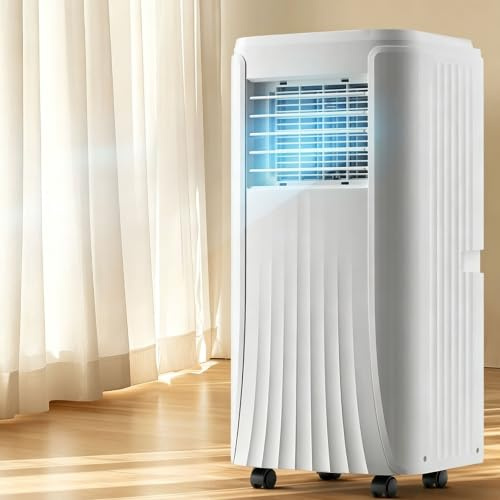 Climatiseur mobile 3-en-1 (10 000 BTU / 12 000 BTU) avec minuterie 24 h et kit d'évacuation pour fenêtre – Unité de climatisation mobile puissante 9000BTU