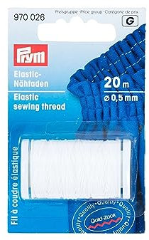 Prym Consu Filo per Cucire, Plastic, Bianco, 20 Metri di Lunghezza x 0,5 mm di Spessore, unità