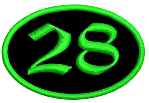 Aufnäher Oval - Ovaler Aufnäher mit deinem eigenem Text - verschieden Größen (ca. 6x4cm)