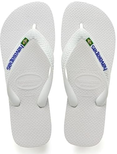 Havaianas - Brasil Logo, Iconic, Comfortable and Durable Flip-Flops, Straps with Brazilian Flag and Non-Slip Sole with Colourful Stripes, Adults Unisex