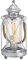 EGLO Tischlampe Bradford, 1 flammige Vintage Tischleuchte, Laterne, Nachttischlampe aus Stahl, Farbe: Silber antik, Glas: klar, Fassung: E27, inkl. Schalter