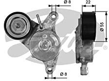 GATES T39392 Spannrolle Keilrippenriemen 11287823374 16620WA010 7808-21792 | Kompatibel mit: MINI MINI, Cabriolet, CLUBMAN, CLUBVAN, COUNTRYMAN, Coupe, PACEMAN, Roadster, TOYOTA AURIS, AURIS Kombi