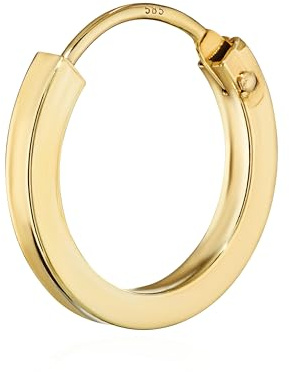 NKlaus Creole Gold 585 Echtgold 14 Karat, quadratisch, 12 mm, 1 Stück | 1,5 mm stark, für Sie und Ihn
