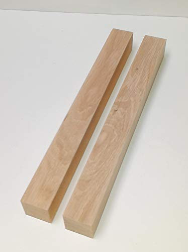 2 Stück Tischfüße Kanthölzer 48x48mm stark Eiche massiv. Kantholz Leisten drechseln bastel Holz. Sondermaße. (48x48x1000mm lang.)