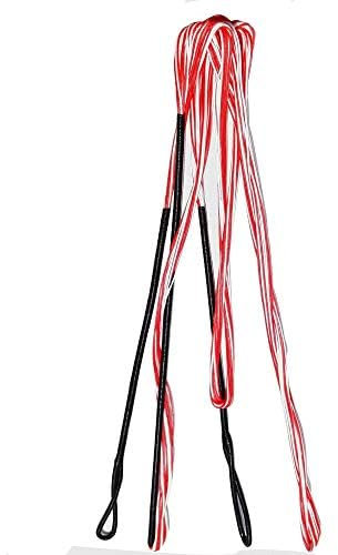 Bogenschießen 60-70 Zoll Bogensehne Handgefertigte Ersatz-Bogensehne für traditionelles Recurve-Bogen-Langbogen-Zubehör (rot und weiß, 70 Zoll)