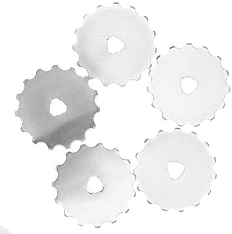 5 piezas de cuchillas de repuesto rotativas perforadoras cuchillas de salto de borde de ganchillo para proyectos de borde de ganchillo vellón y álbum de recortes